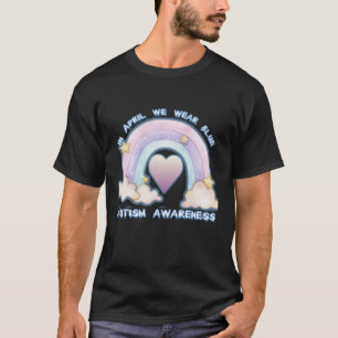 Im April tragen wir die Wolke der blauen Autismus- T-Shirt