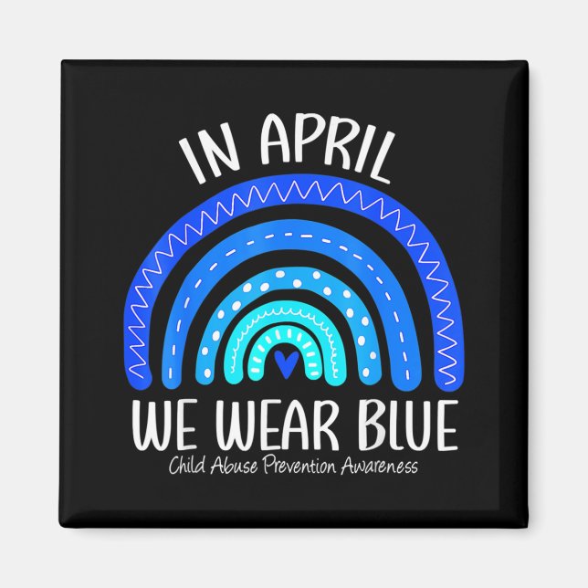 Im April tragen wir eine blaue Ahnung von Kindesmi Magnet (Vorne)