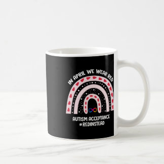 Im April tragen wir eine rote Autismus-Sensibilisi Kaffeetasse