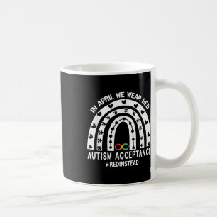 Im April tragen wir eine rote Autismus-Sensibilisi Kaffeetasse
