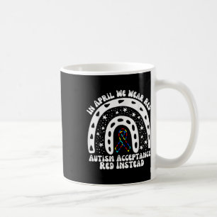Im April tragen wir eine rote Autismus-Sensibilisi Kaffeetasse