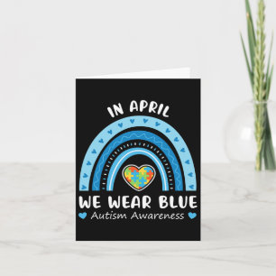Im April tragen wir einen blauen Autismus-Bewussts Karte