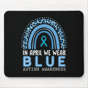 Im April tragen wir einen blauen Autismus-Bewussts Mousepad