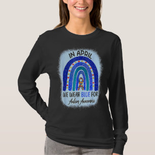 Im April tragen wir einen blauen Autismus-Bewussts T-Shirt