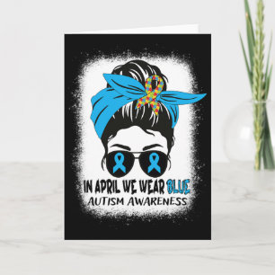 Im April tragen wir einen blauen, gebleichten, uno Karte