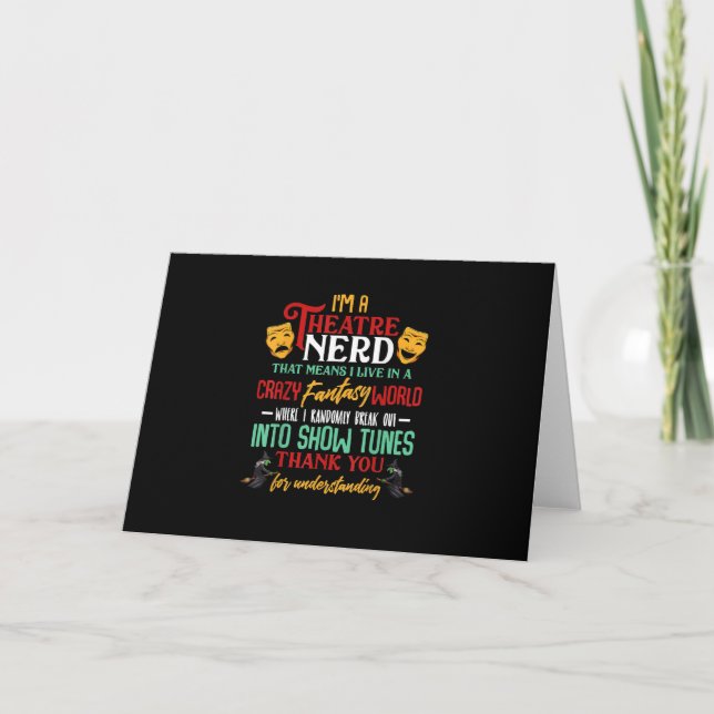 Im Atre Nerd auf Bühne Schauspielerin liebt Schaus Karte (Vorderseite)