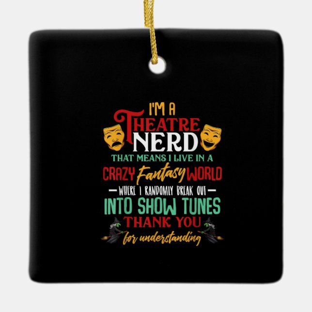 Im Atre Nerd auf Bühne Schauspielerin liebt Schaus Keramikornament (Vorderseite)