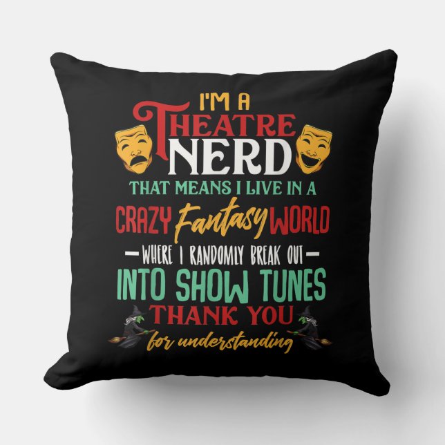 Im Atre Nerd auf Bühne Schauspielerin liebt Schaus Kissen (Vorderseite)