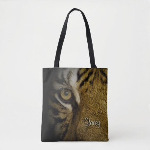 Im Auge einer Tiger-Monogramm Tasche
