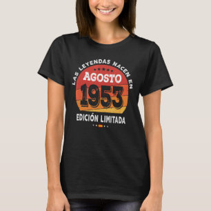 Im August 1953 Geborene Legenden 69. Geburtstag 69 T-Shirt