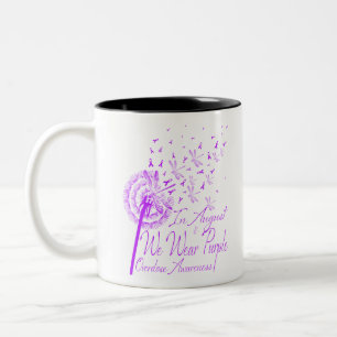 Im August tragen wir ein Lila Bewusstsein für Über Zweifarbige Tasse
