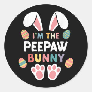 Im Aw Bunny Oaster Matching Family PEP Runder Aufkleber