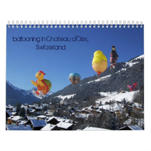 Im Ballon aufsteigen in Chateau d'Oex Kalender