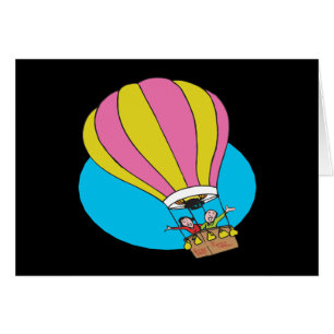 Im Ballon aufsteigende Paare