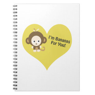 Im Bananen für dich Monkey Notizblock