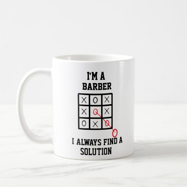 Im Barber finde ich immer eine Lösung-Tasse Kaffeetasse (Links)