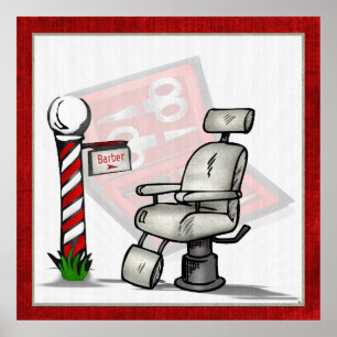 Im Barbershop-Dekor Poster