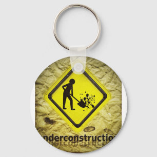 im Bau Zeichen Schlüsselanhänger