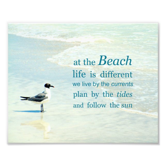 Im Beach Life ist ein anderes Zitat Fotodruck (Vorne)