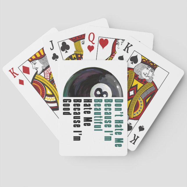 Im Beautiful Im Good 8 Ball Spielkarten (Rückseite)