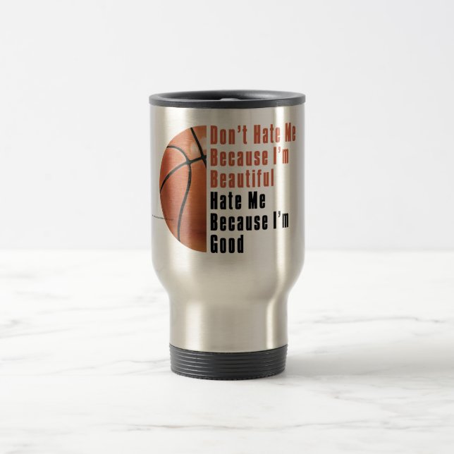 Im Beautiful Im Good Basketball Reisebecher (Mittel)