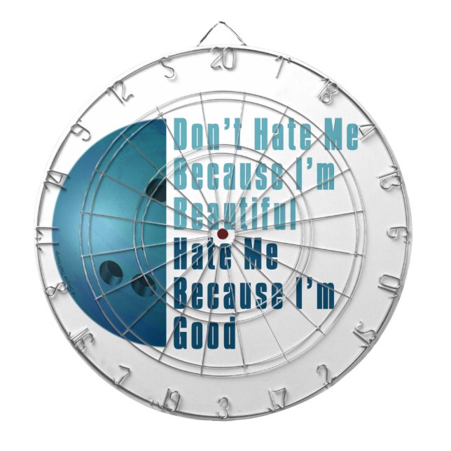Im Beautiful Im Good Bowling Blue Dartscheibe (vorne)