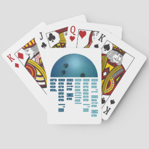 Im Beautiful Im Good Bowling Blue Spielkarten