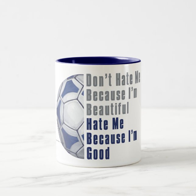 Im Beautiful Im Good Futbal Zweifarbige Tasse (Mittel)
