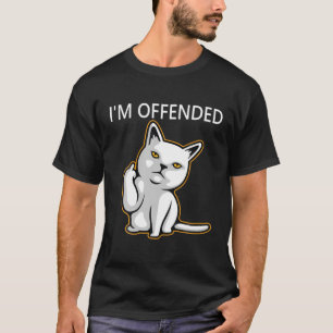 Im beleidigten T, angry Cat T, Cat geben den Finge T-Shirt