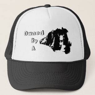Im Besitz eines Border Collies Lustiger Hund Truckerkappe