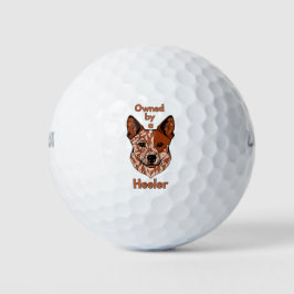 Im Besitz eines Helfers (rot) Golfball