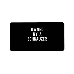 Im Besitz von Schnauzer Funny Dog Lover Weihnachts Adressaufkleber