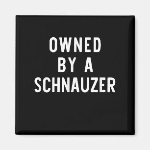 Im Besitz von Schnauzer Funny Dog Lover Weihnachts Magnet