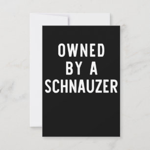 Im Besitz von Schnauzer Funny Dog Lover Weihnachts RSVP Karte