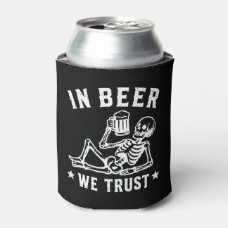 Im Bier vertrauen wir auf chillendes Skelett Beer Dosenkühler