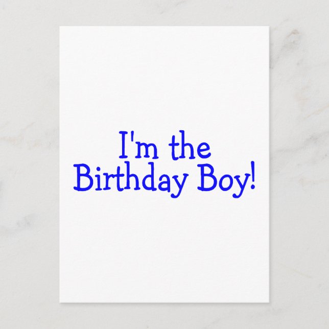 Im Birthday Boy Blue Postkarte (Vorderseite)