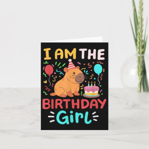 Im Birthday Girl Niedlich Capybara Bday Family Mat Karte