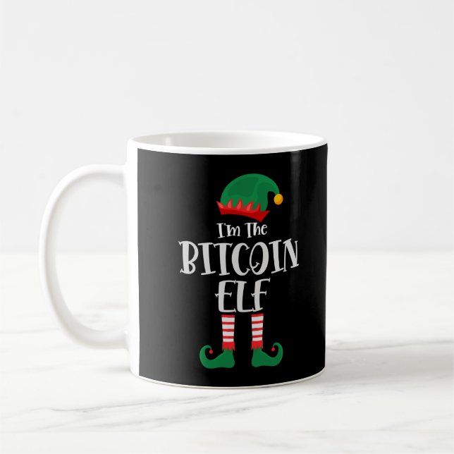 Im Bitcoin Elf, der Weihnachten passt Kaffeetasse (Links)