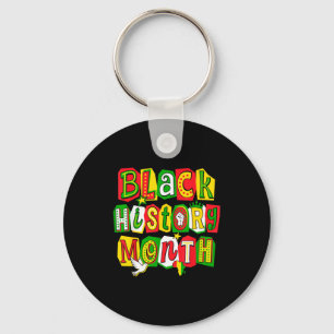 Im Black History Month Afroamerikanische Schwarze  Schlüsselanhänger