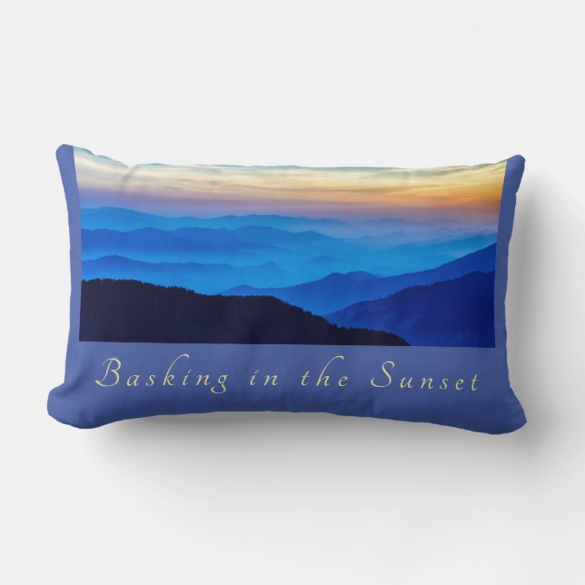 Im blauen Hintergrund der Sonnenuntergänge der Cor Lendenkissen (Vorderseite)