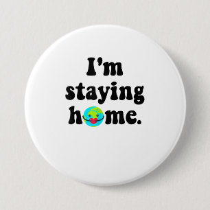 Im Bleibe Zuhause Awareness Social Distancing TShi Button