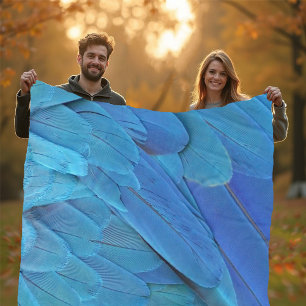I'm blue - Macaw feathers Fleecedecke