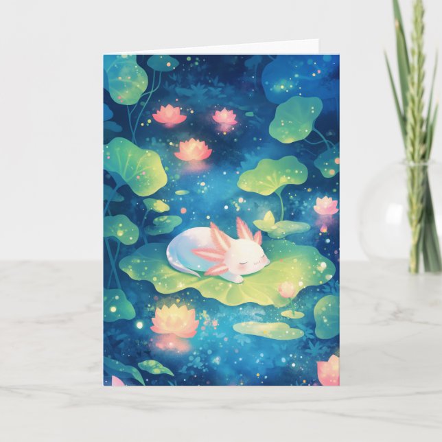 Im Blume-Teich Axolotl Sweet Escape Karte (Vorderseite)