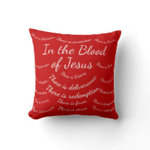 Im Blut Jesu wirbeln Kissen