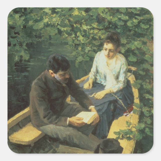 Im Boot, 1888 Quadratischer Aufkleber (Vorderseite)