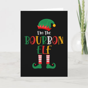 Im Bourbon-Elfen-Weihnachtsmann-Puzzle Karte