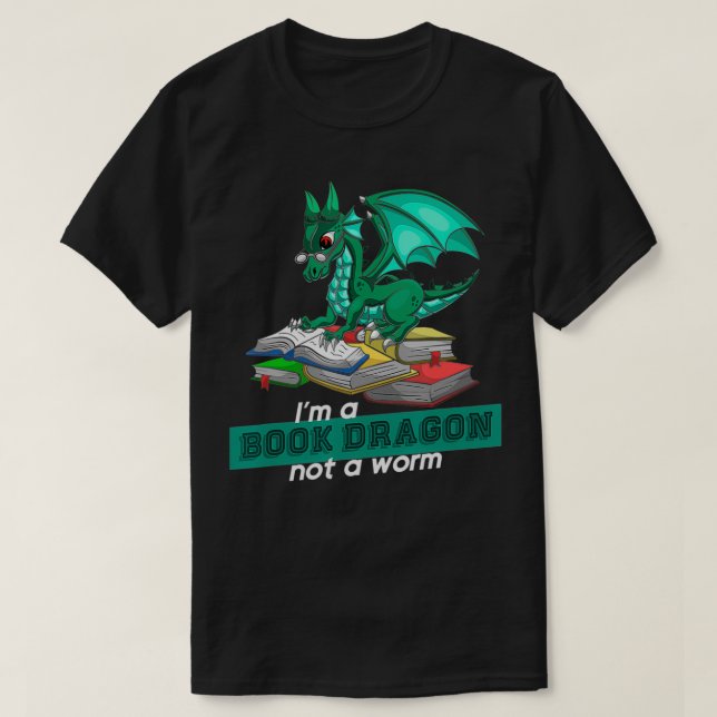Im Buchdrachen kein Wortdrache T-Shirt (Design vorne)