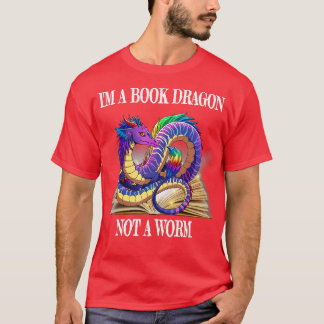 Im Buchdrachen kein Wurmbuch Lover Dragons T-Shirt