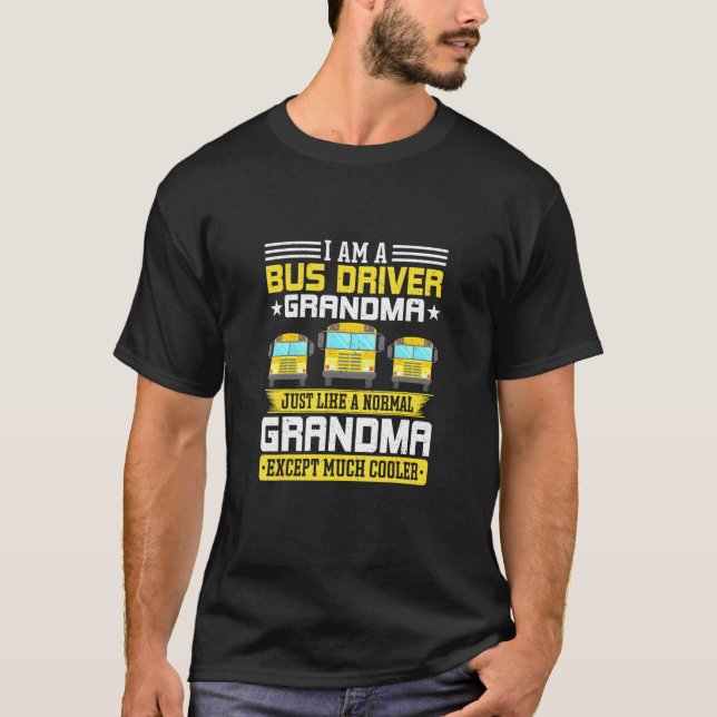 Im Bus Fahrer Großmutter Schulbus Dri T-Shirt (Vorderseite)