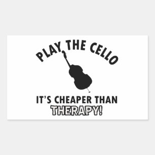 Im Cello spielen Rechteckiger Aufkleber